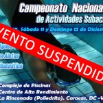Suspendido el Campeonato Nacional 2010 de Actividades Subacuáticas FVAS